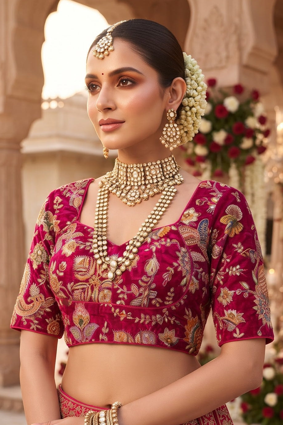 Own The Crown – Designer Zari & Sequins Crepe Blouse