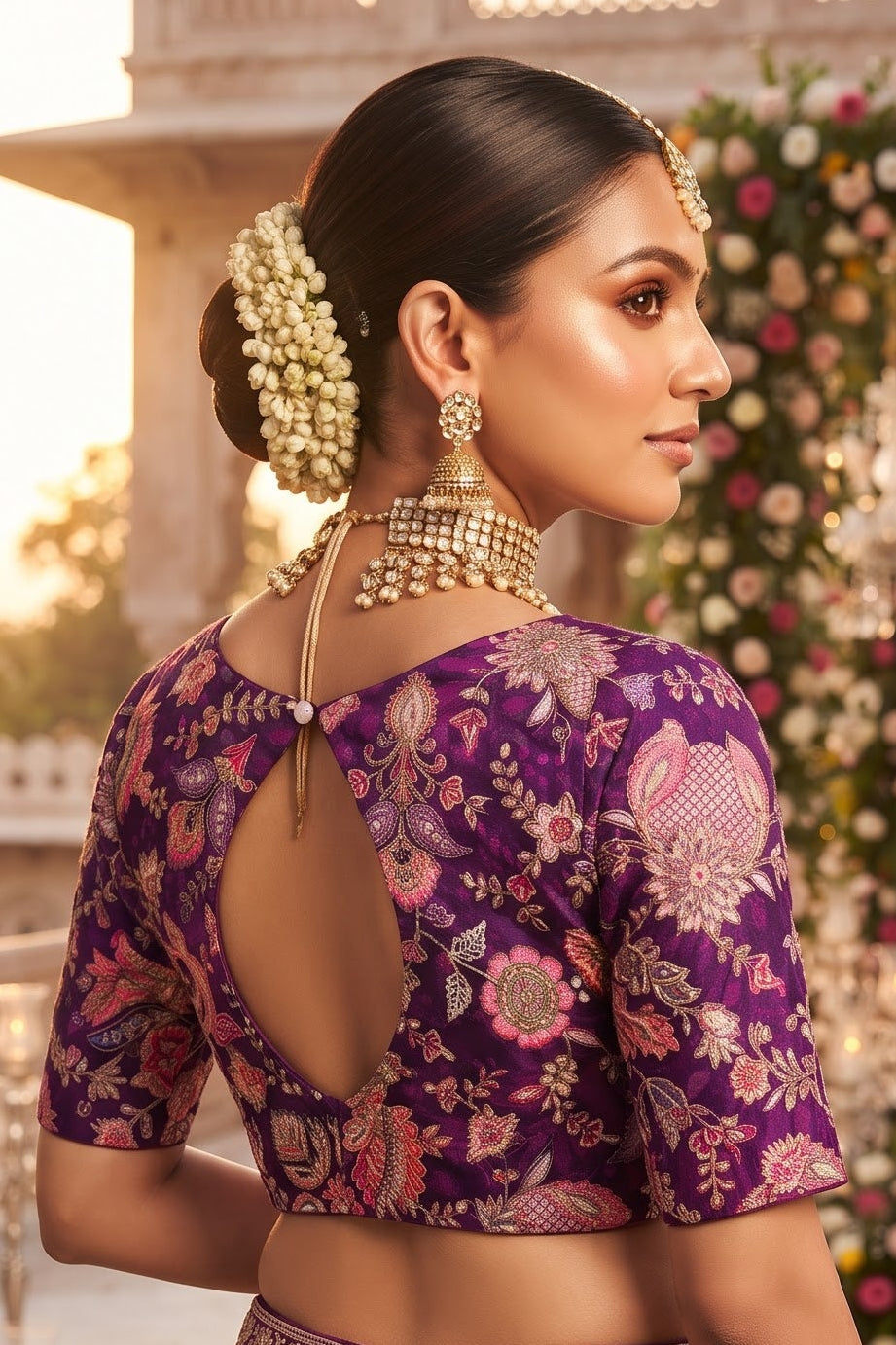 Own The Crown – Designer Zari & Sequins Crepe Blouse