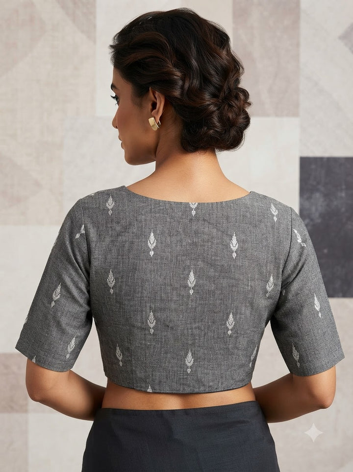 The Graceful Scholar Punjabi Collar Blouse