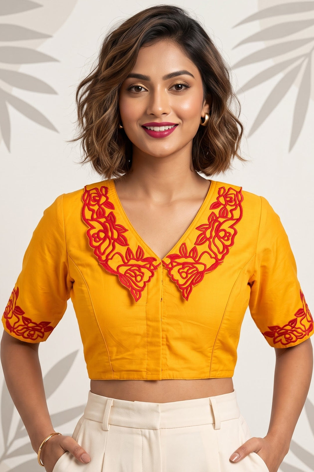 Angel Aura - Designer Blouse With Baby Collar