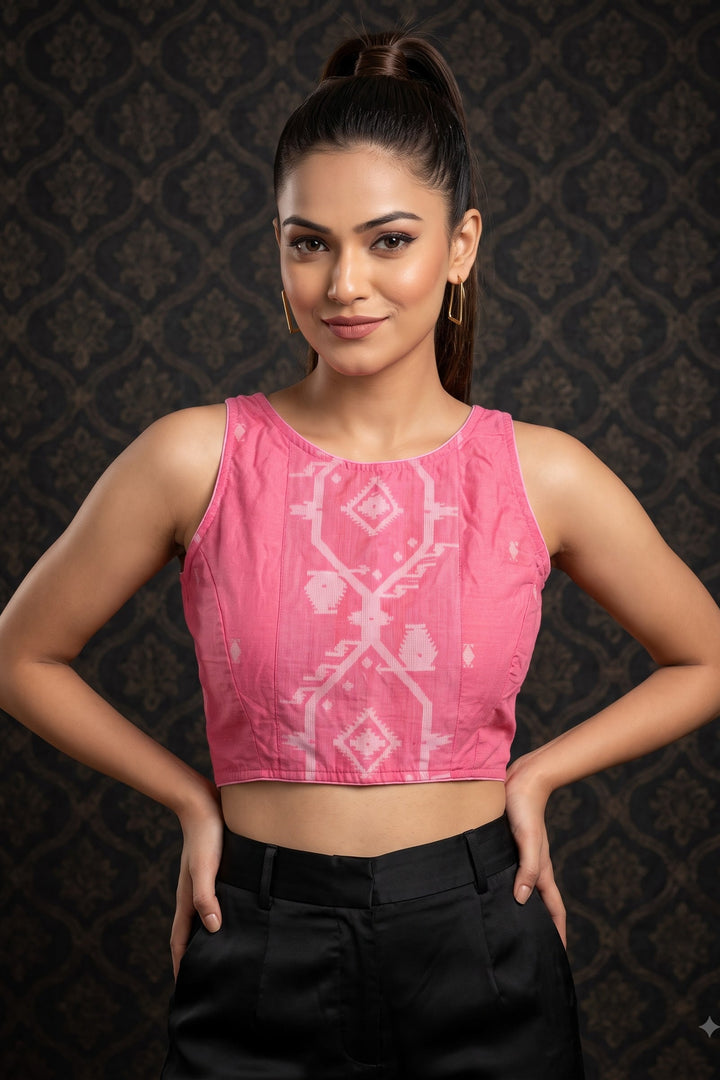 Woven to Impress – Cotton Jamdani Woven Designer Blouse