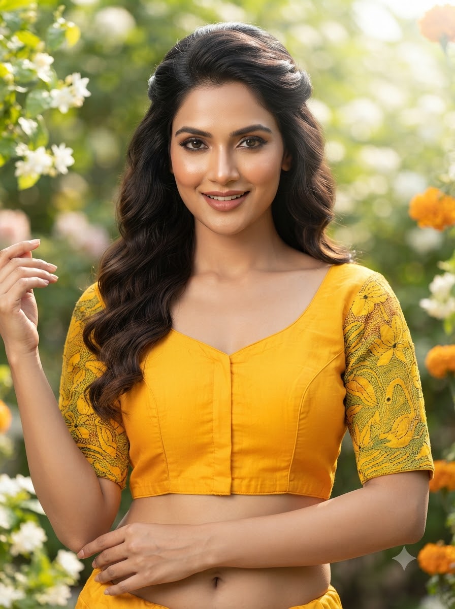 Flower Universe – Designer Floral Embroidered Blouse