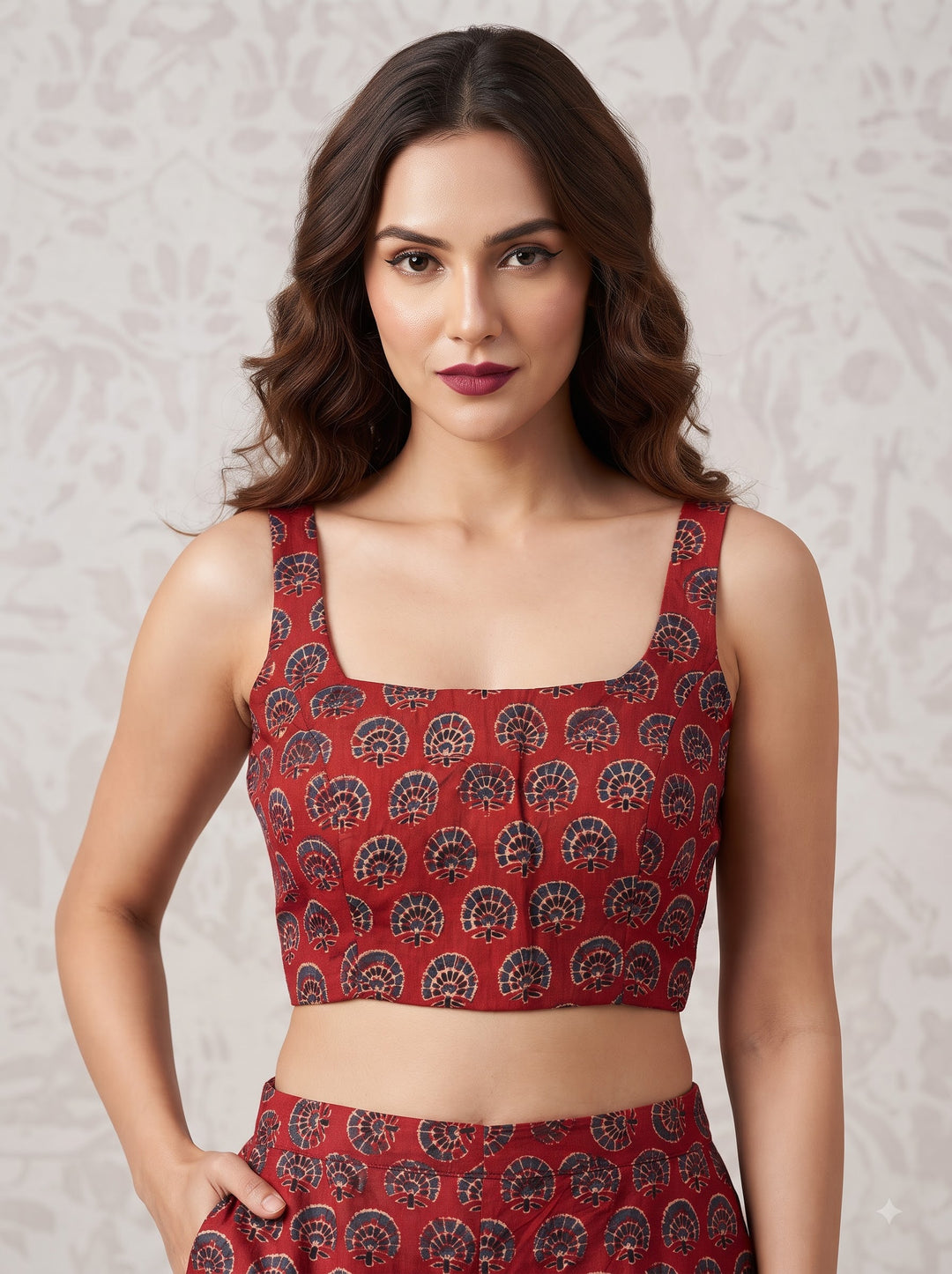 Fashion Flirt Ajrakh Print Blouse