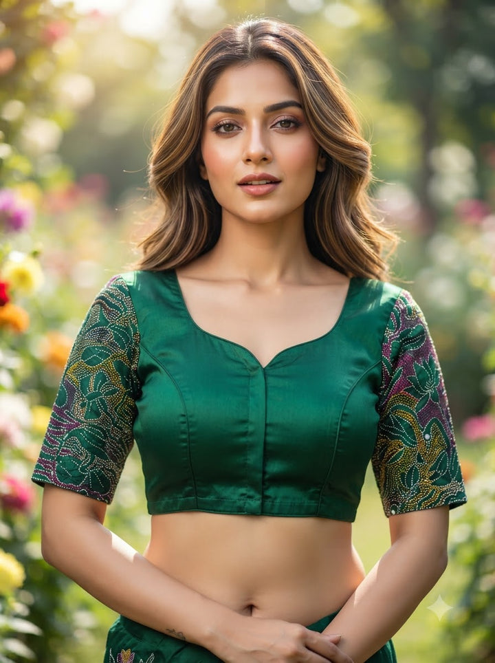 Flower Universe – Designer Floral Embroidered Blouse