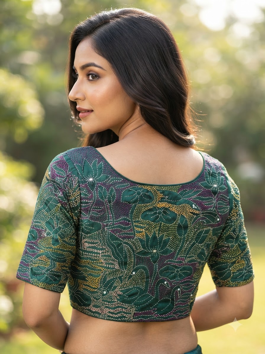 Flower Universe – Designer Floral Embroidered Blouse