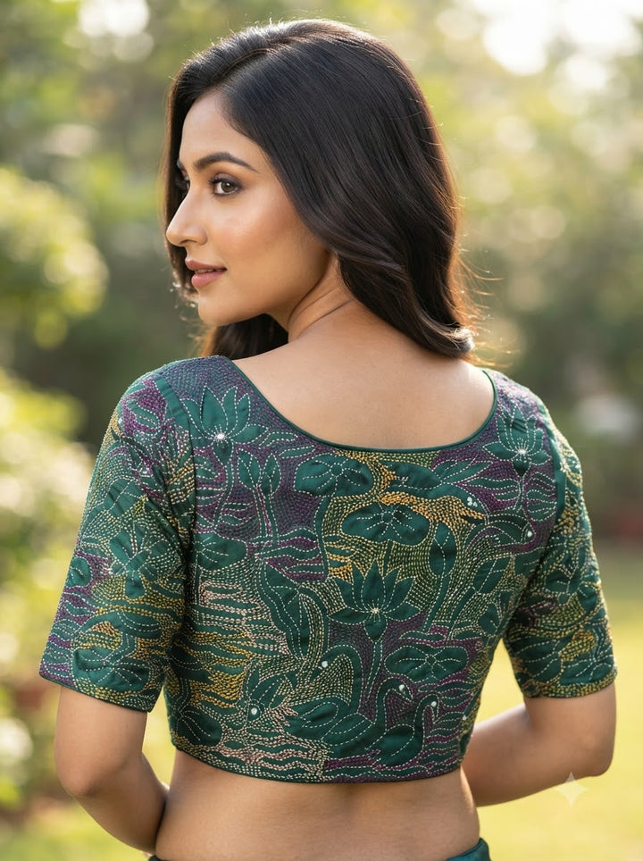 Flower Universe – Designer Floral Embroidered Blouse