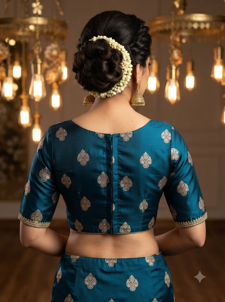 Sunehri Adaa Mashru Banarasi Silk Blouse