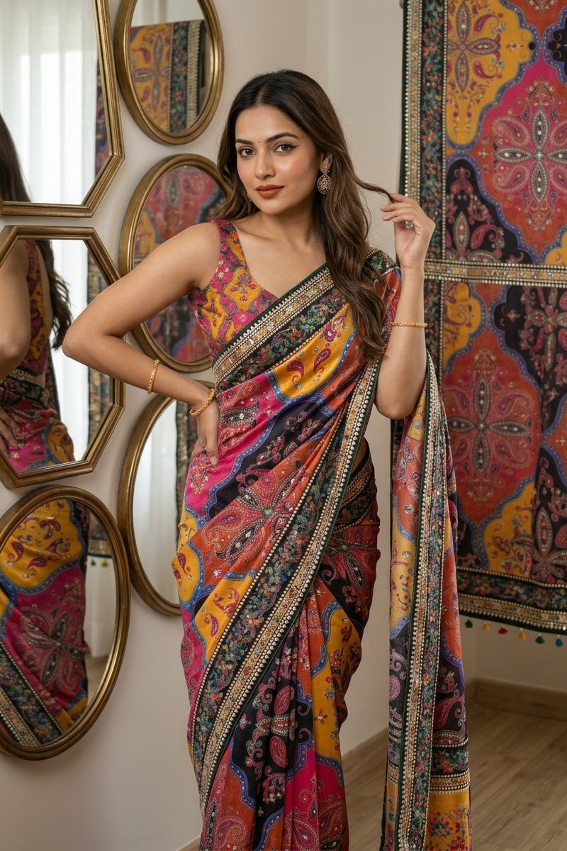 Festival Splash Fancy Silk Saree