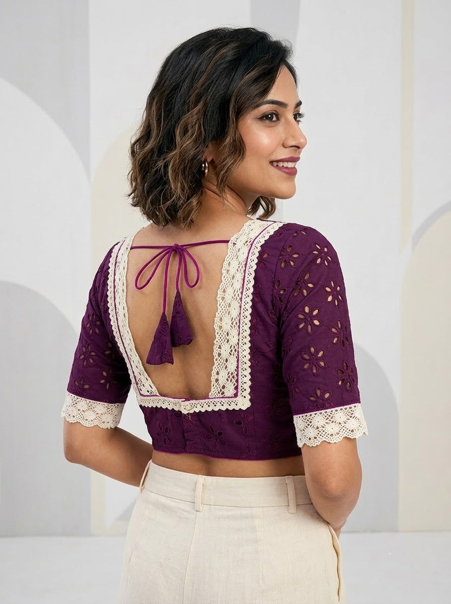 Hakoba Heritage Lace Designer Blouse