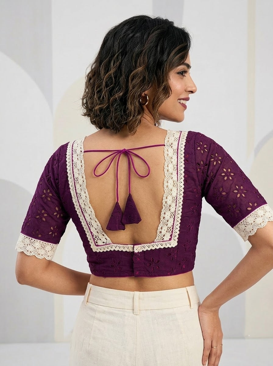 Hakoba Heritage Lace Designer Blouse