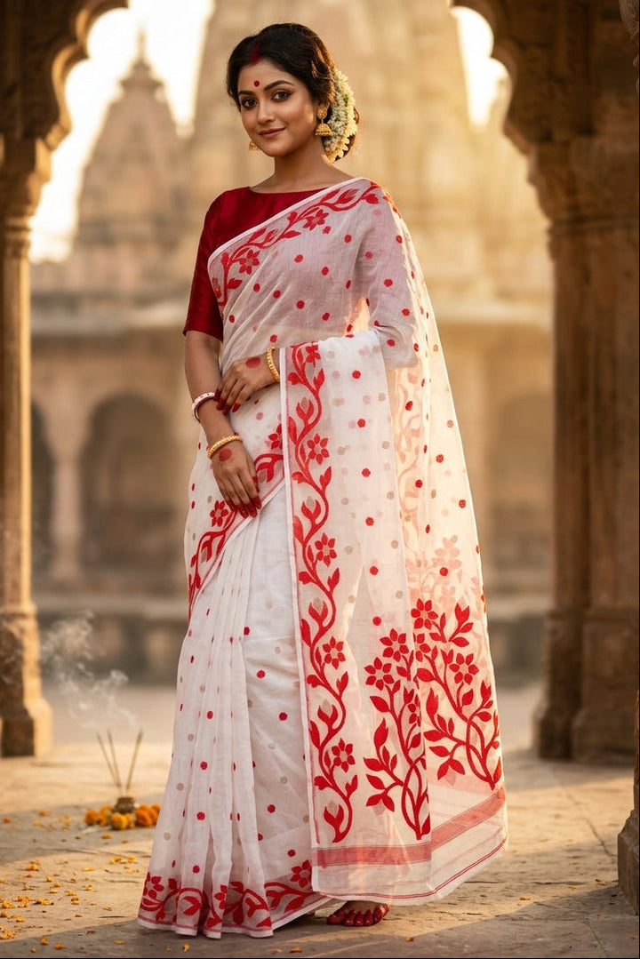 Rajnandini Bengal Jamdani Saree