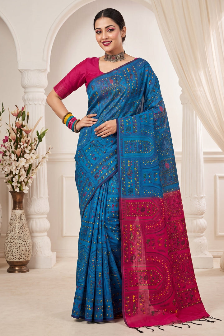 Melody of Colors Cotton Silk Saree