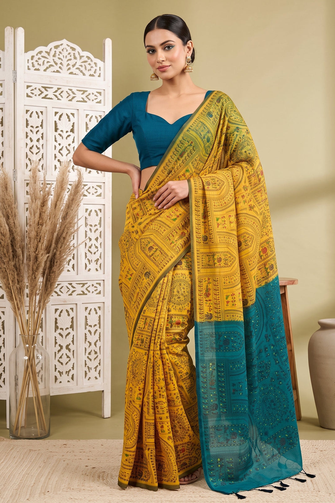 Melody of Colors Cotton Silk Saree
