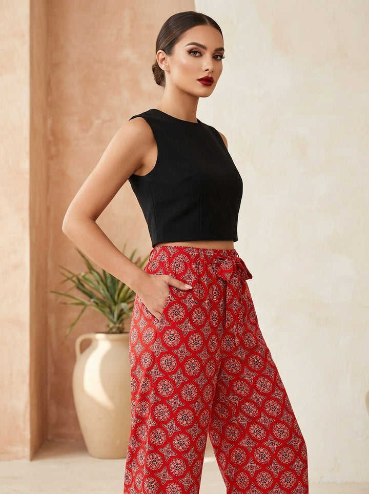 Marhaba  Cotton Palazzo(Free Size)