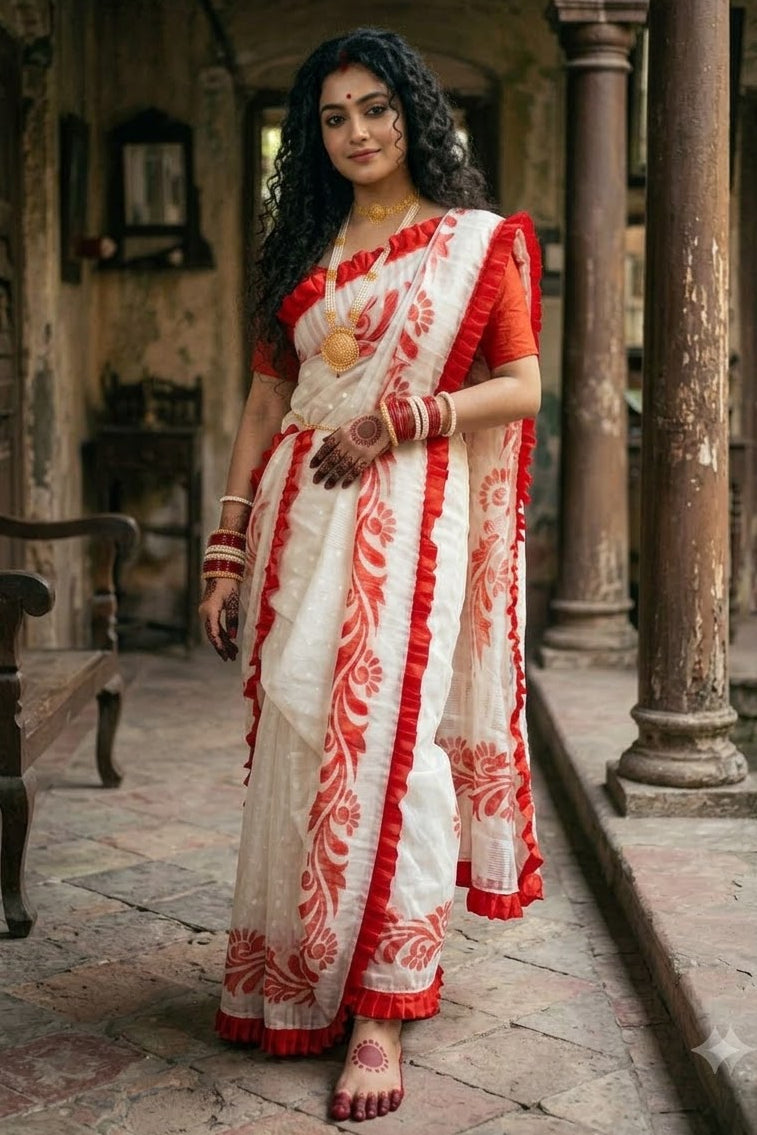 Pushpanjali Special Jamdani Saree