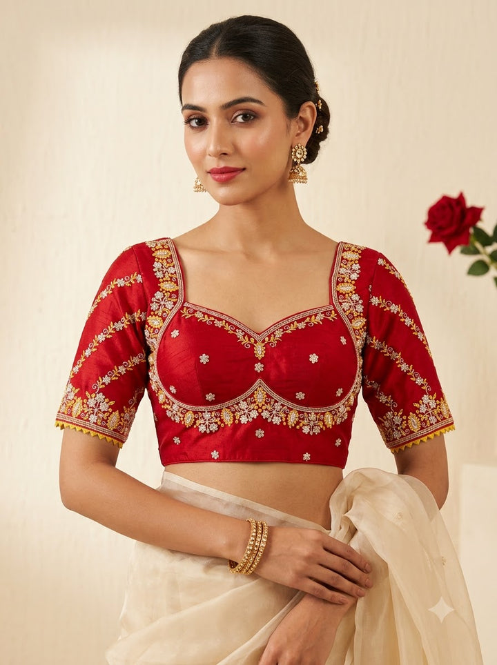 Fashion Fever Vichitra Silk Blouse