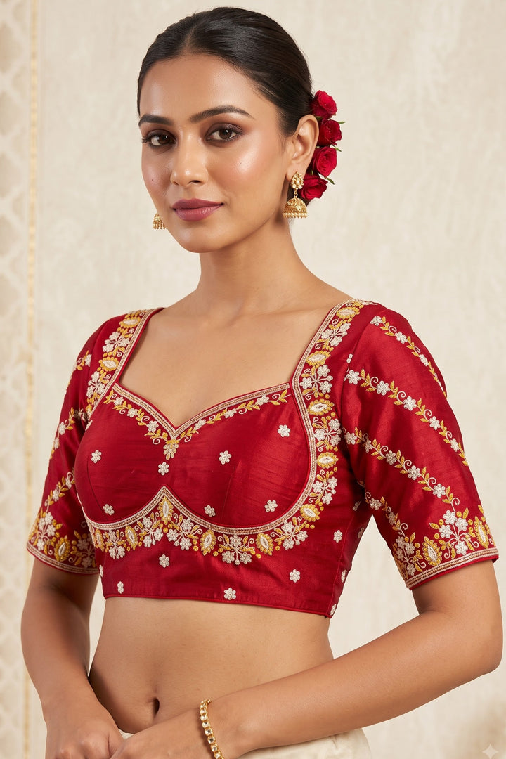 Fashion Fever Vichitra Silk Blouse