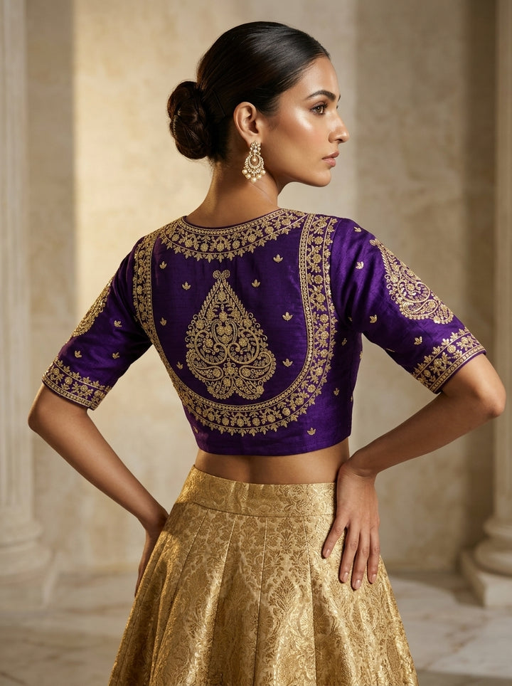 Portrait of Royalty Vichitra Silk Blouse