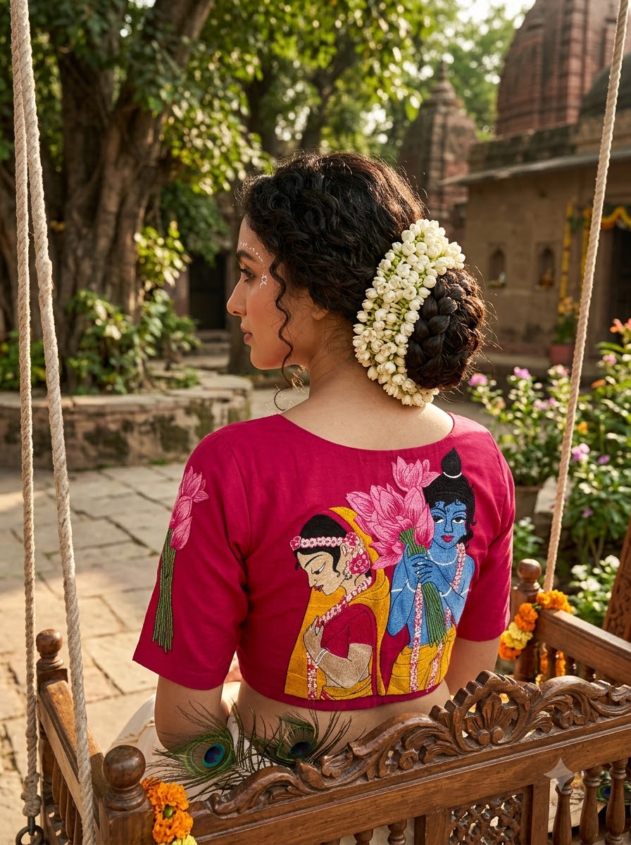 Shyam Sakhi Designer Embroidered Blouse
