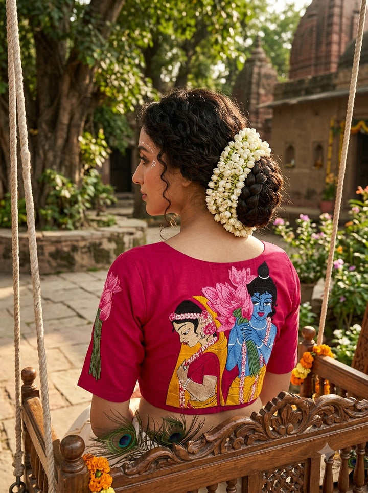 Shyam Sakhi Designer Embroidered Blouse