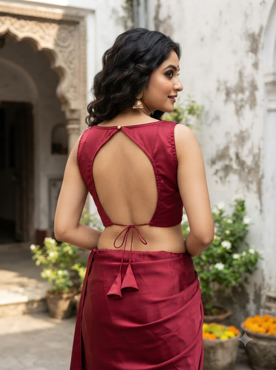 Peony Charm Designer Fancy Silk  Blouse