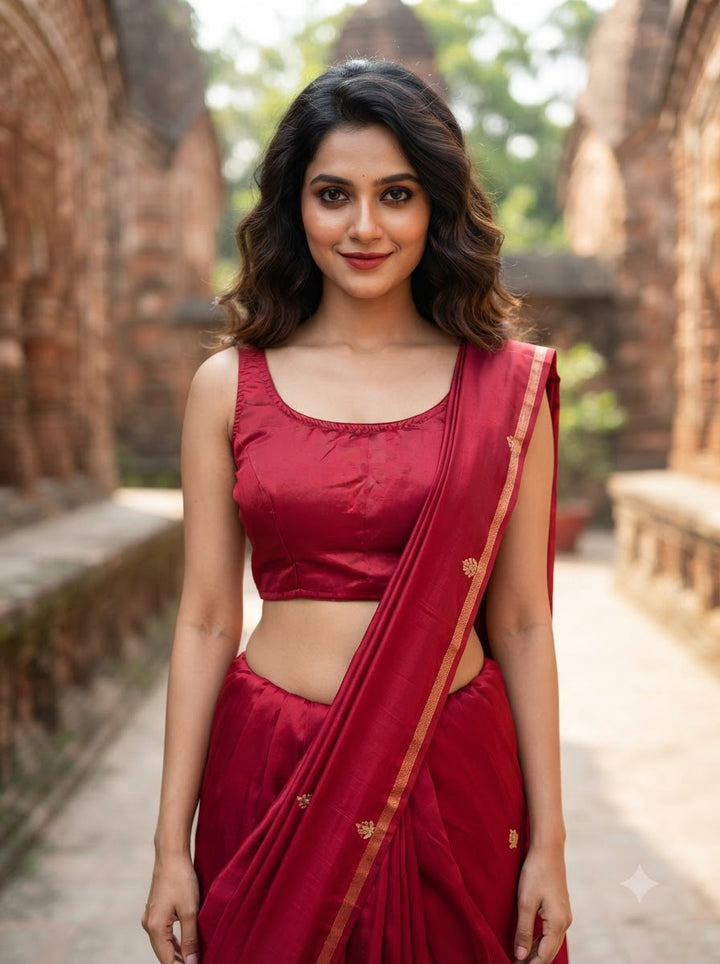 Peony Charm Designer Fancy Silk  Blouse