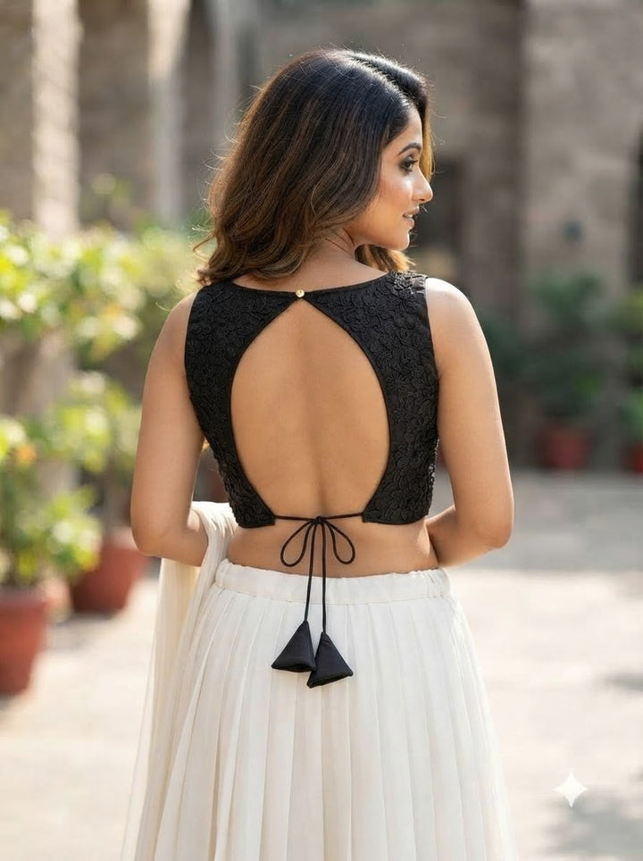 Peony Charm Designer Fancy Silk Blouse