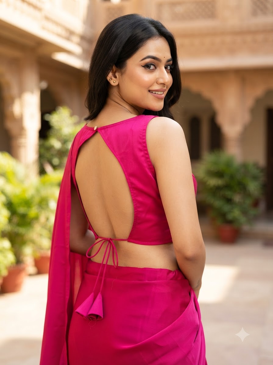 Peony Charm Designer Fancy Silk  Blouse