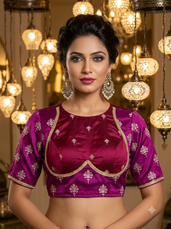 Sunehri Adaa Mashru Banarasi Silk Blouse