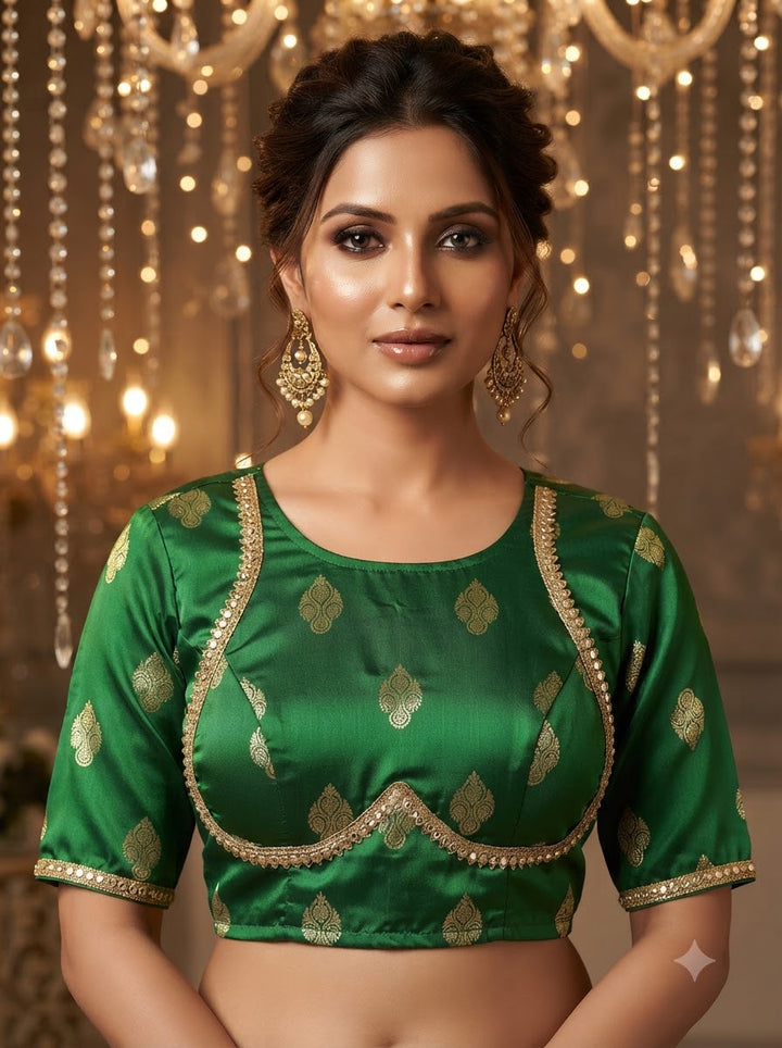 Sunehri Adaa Mashru Banarasi Silk Blouse
