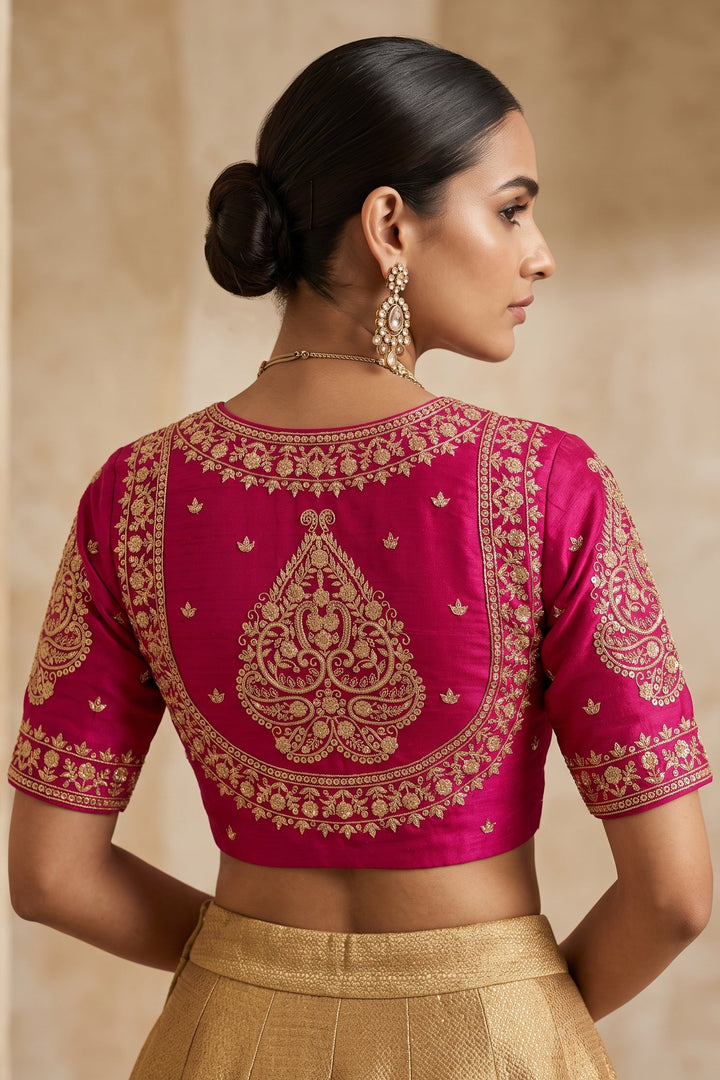 Portrait of Royalty Vichitra Silk Blouse