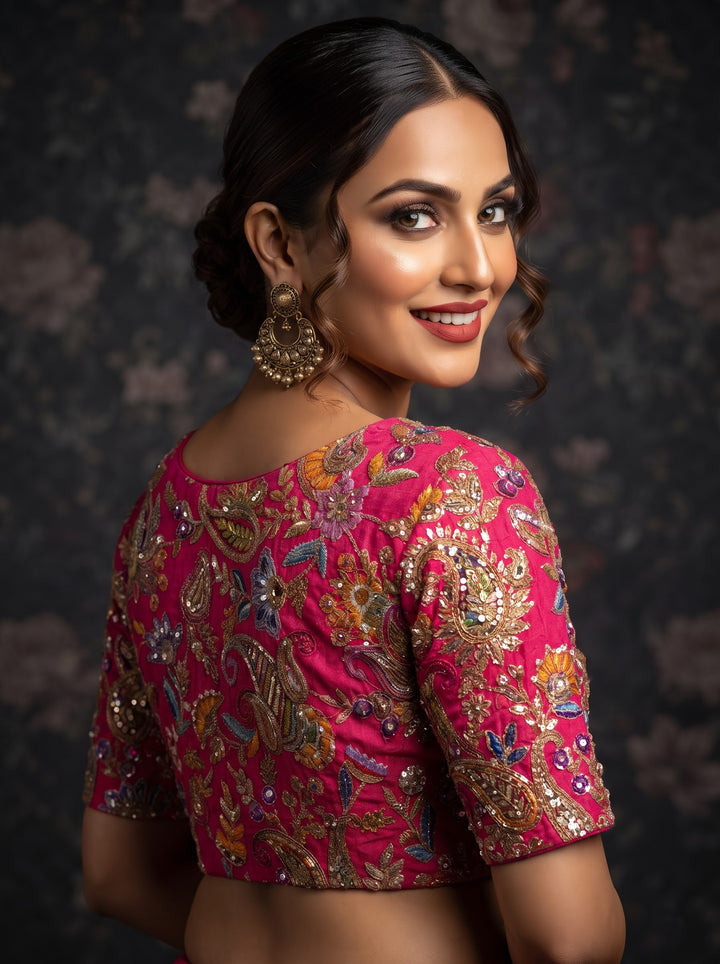 Own The Dream – Designer Zari & Sequins Crepe Blouse