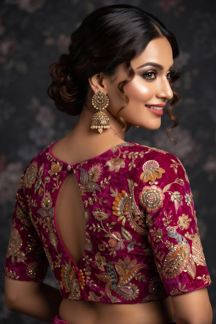 Own The Crown – Designer Zari & Sequins Crepe Blouse