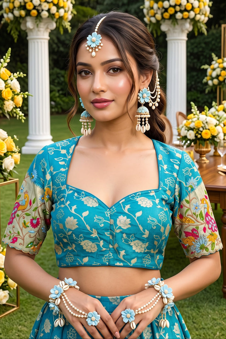 Language of Flowers – Designer Tissue Jacquard Blouse