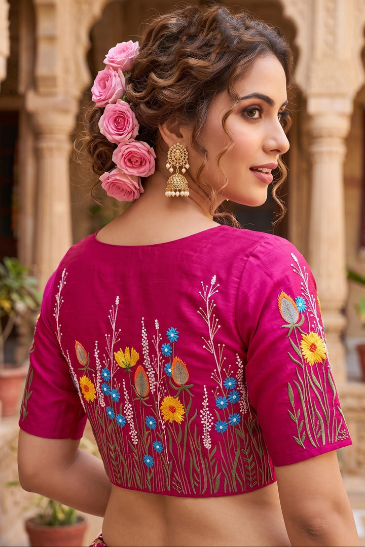 Gilded Garden Vichitra Silk Blouse