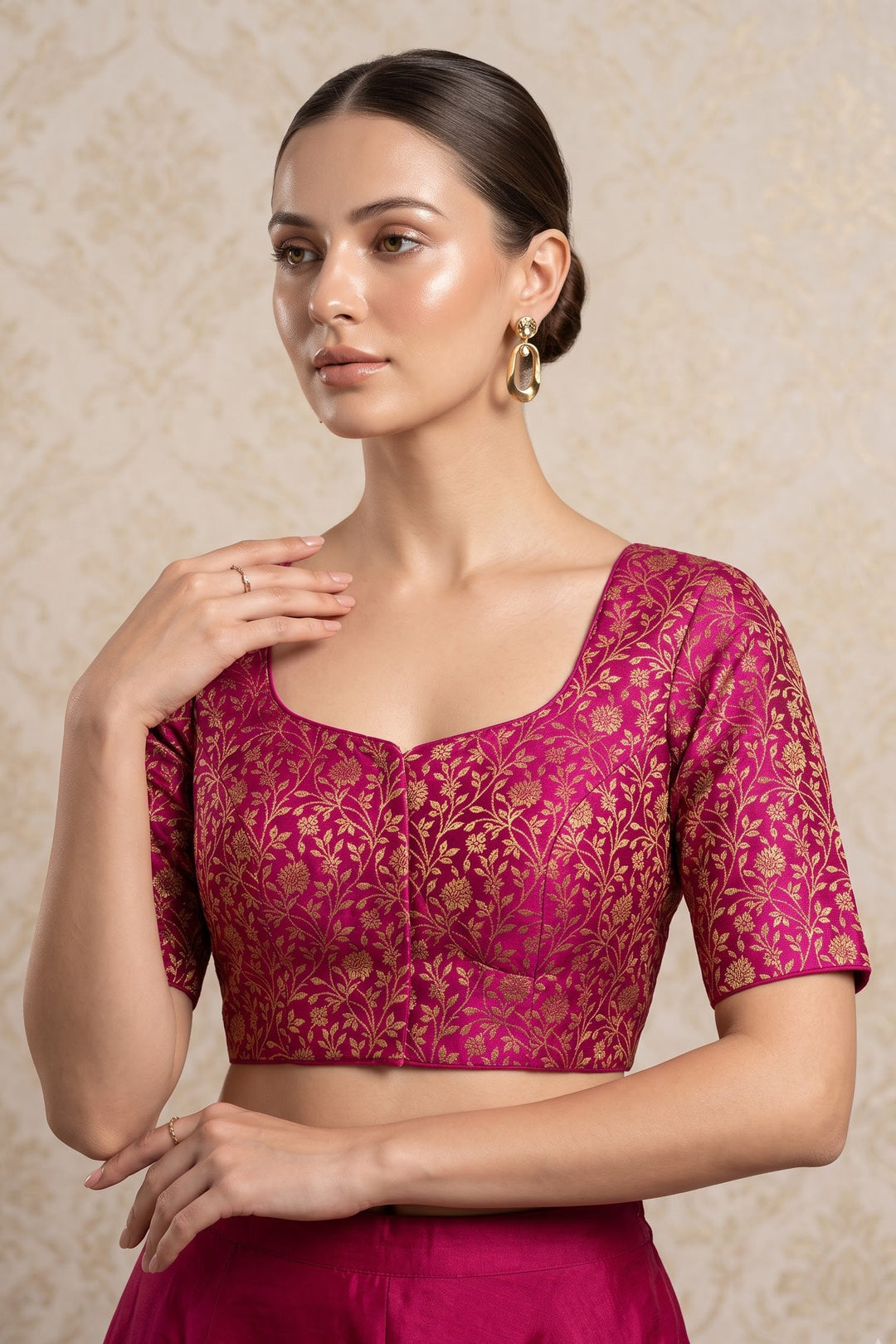 Feminine Flex Designer Silk Blouse