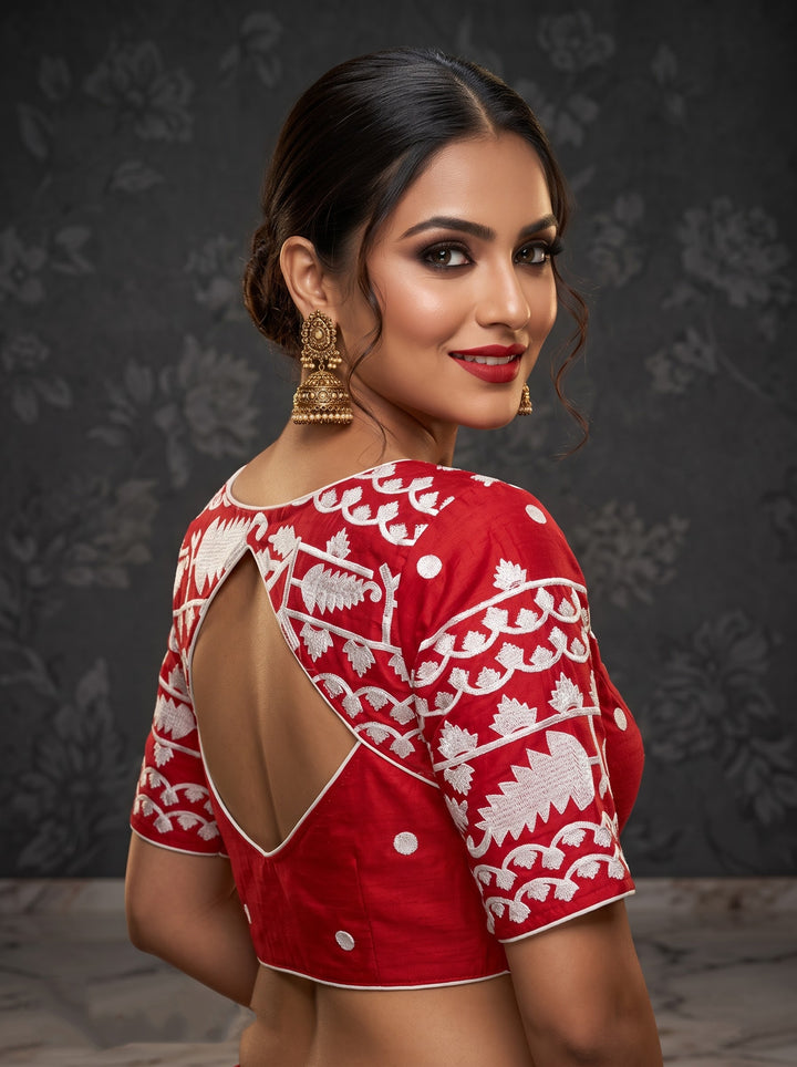A Love Affair- Designer Vichitra Silk Blouse