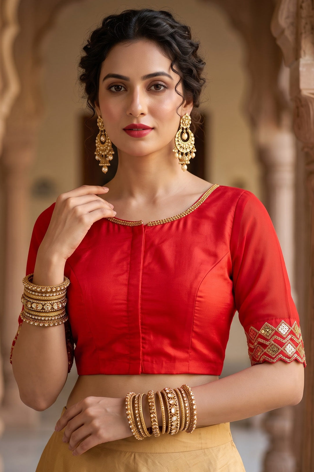 Pretty In Heritage Designer Blouse
