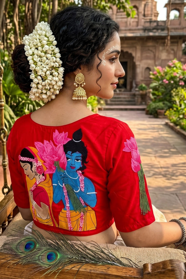 Shyam Sakhi Designer Embroidered Blouse