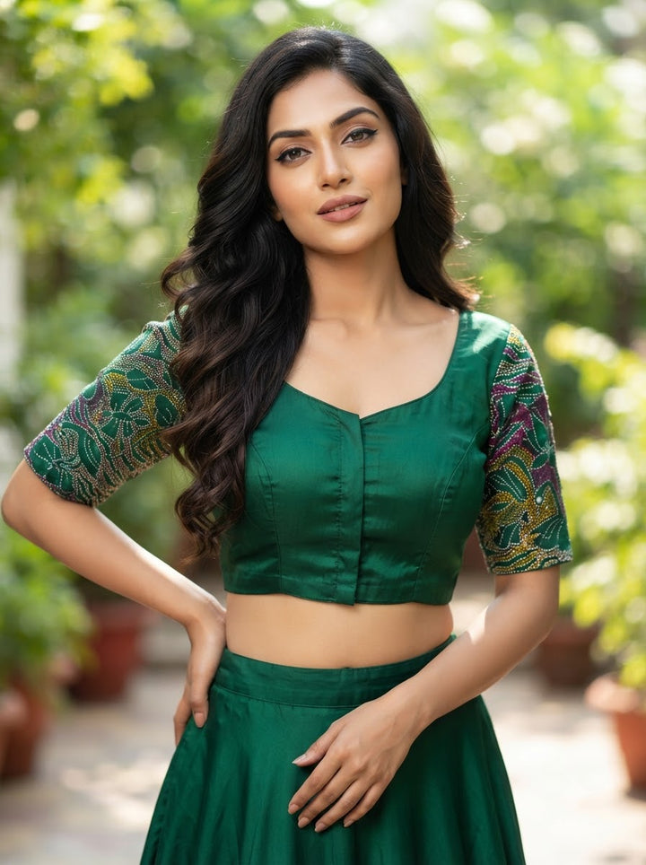 Flower Universe – Designer Floral Embroidered Blouse