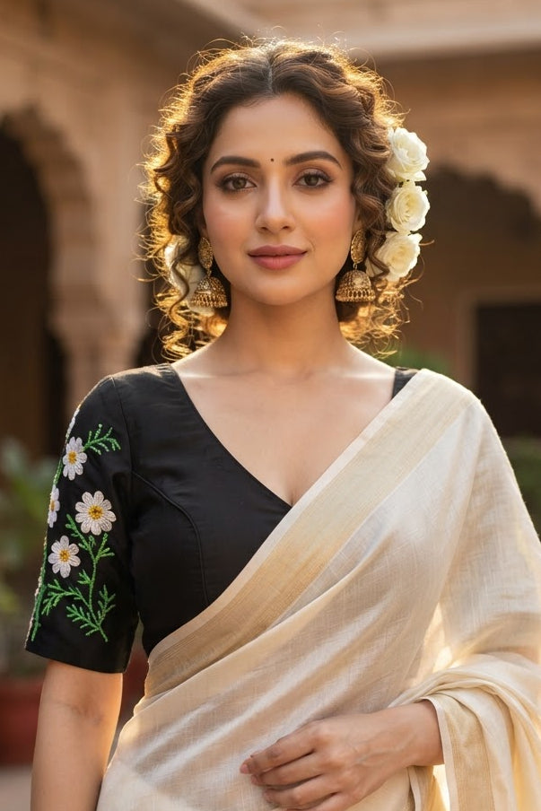 Daisy Enchant Vichitra Silk Blouse