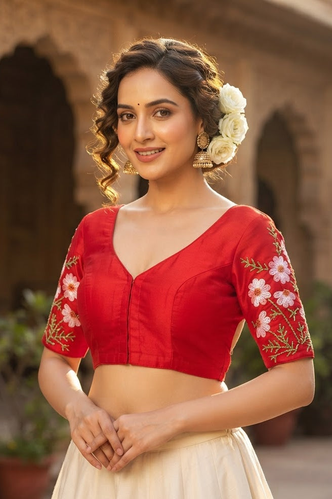 Daisy Enchant Vichitra Silk Blouse