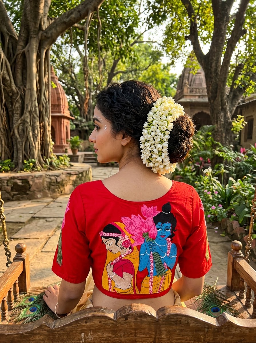 Shyam Sakhi Designer Embroidered Blouse