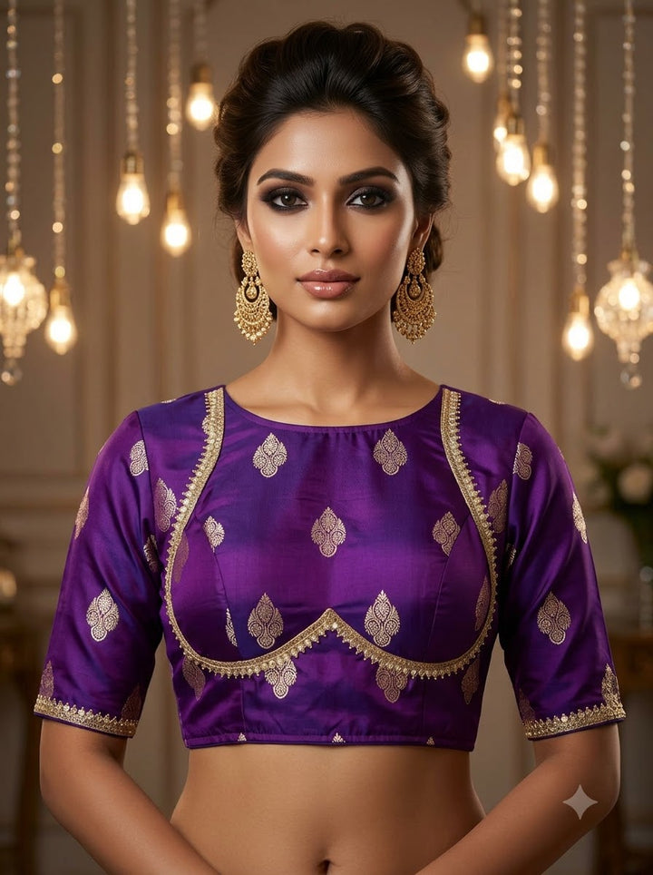 Sunehri Adaa Mashru Banarasi Silk Blouse