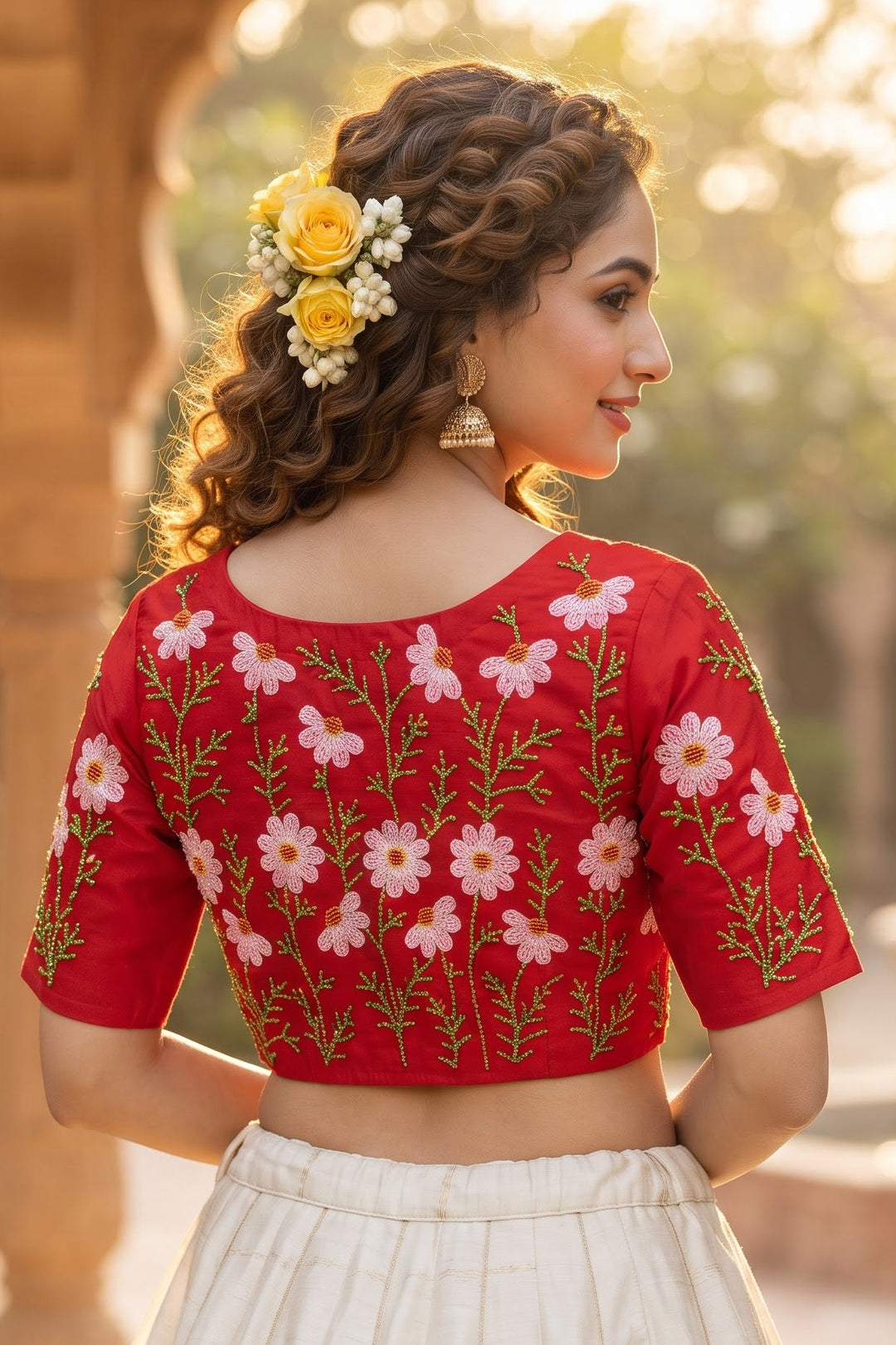 Daisy Enchant Vichitra Silk Blouse