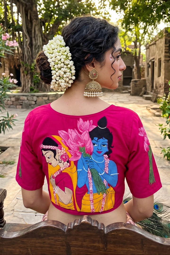 Shyam Sakhi Designer Embroidered Blouse
