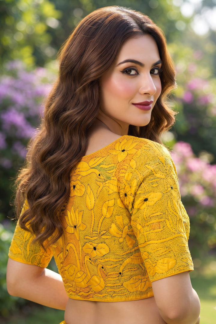 Flower Universe – Designer Floral Embroidered Blouse