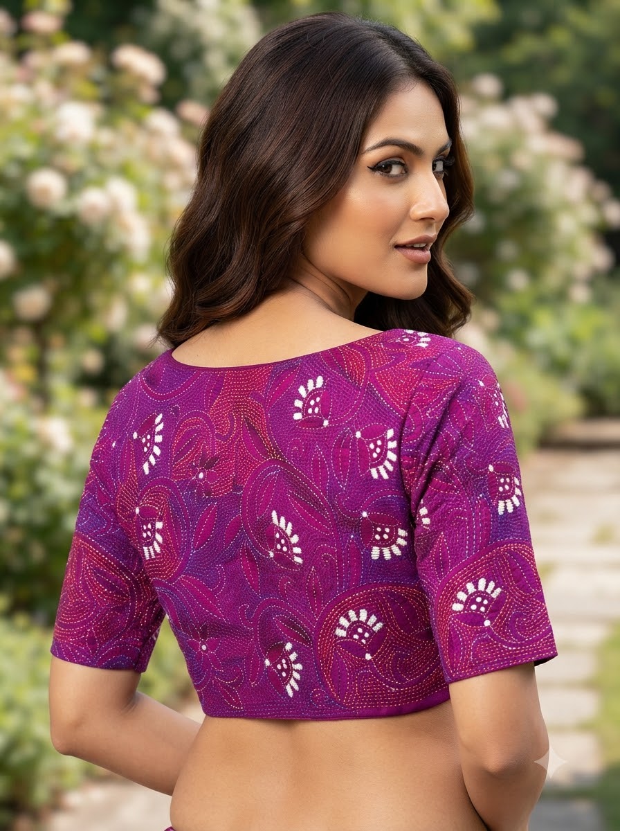Bloom Theory – Designer Floral Embroidered Blouse