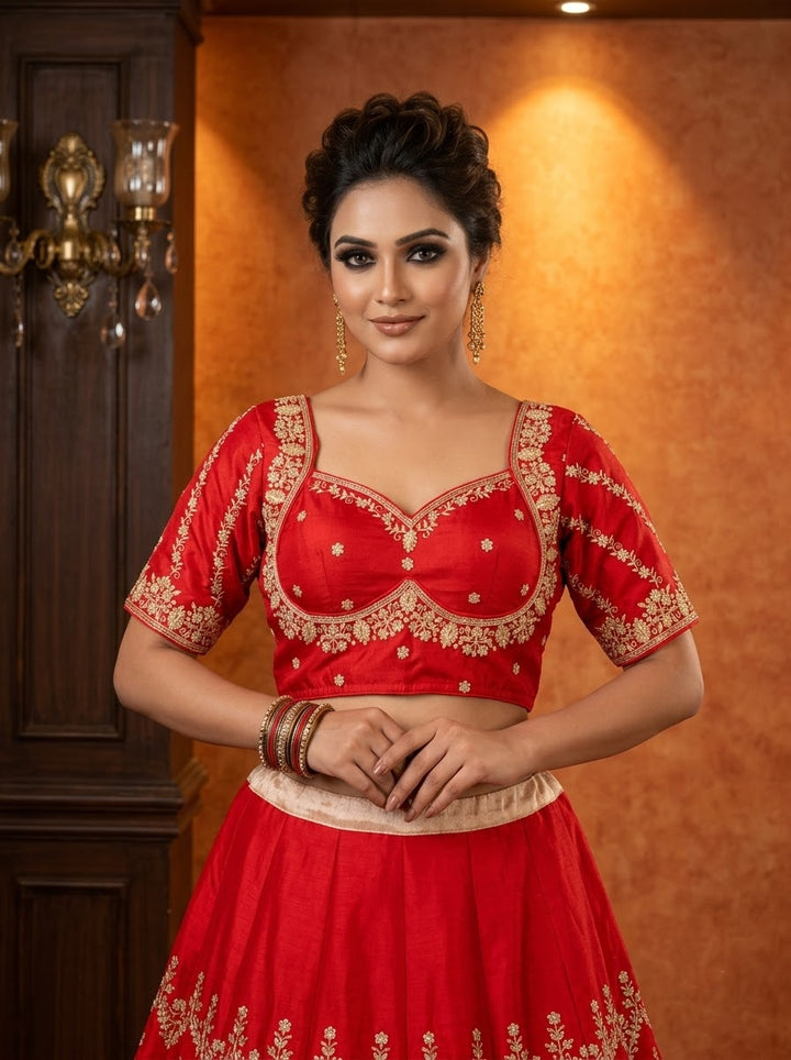 Fashion Fever Vichitra Silk Blouse