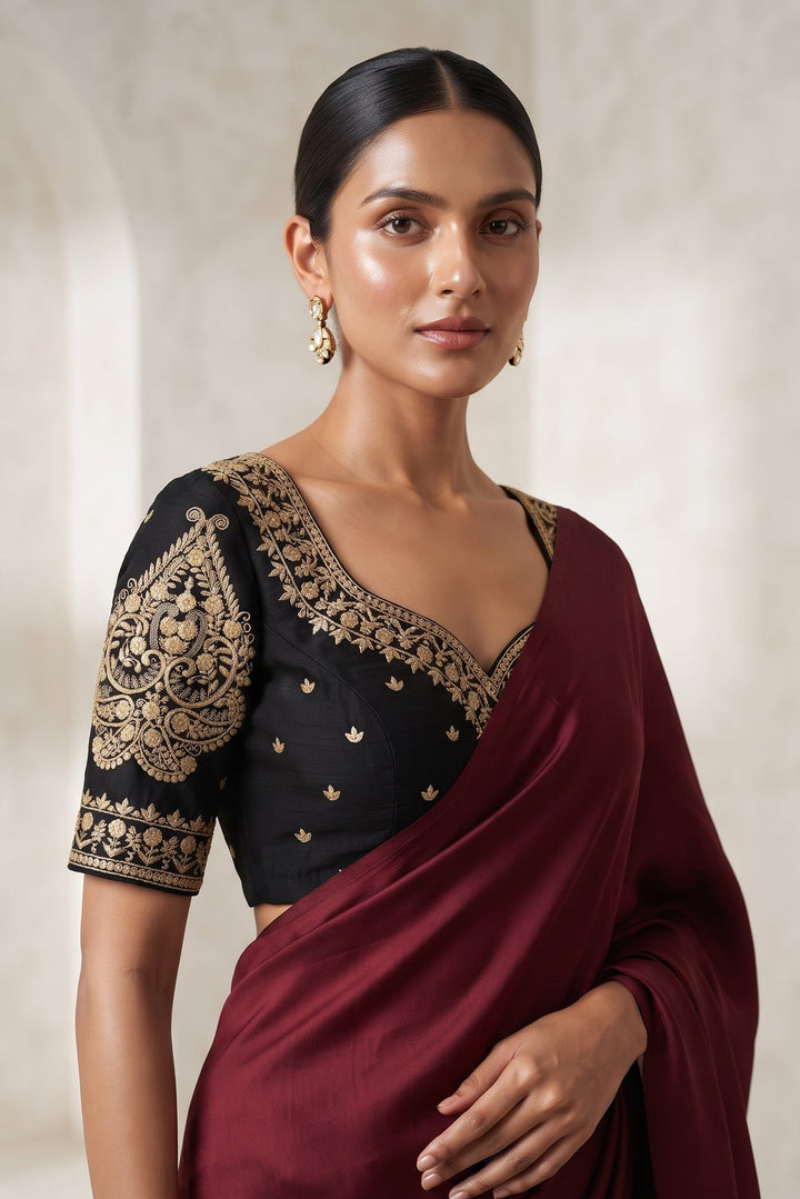 Portrait of Royalty Vichitra Silk Blouse